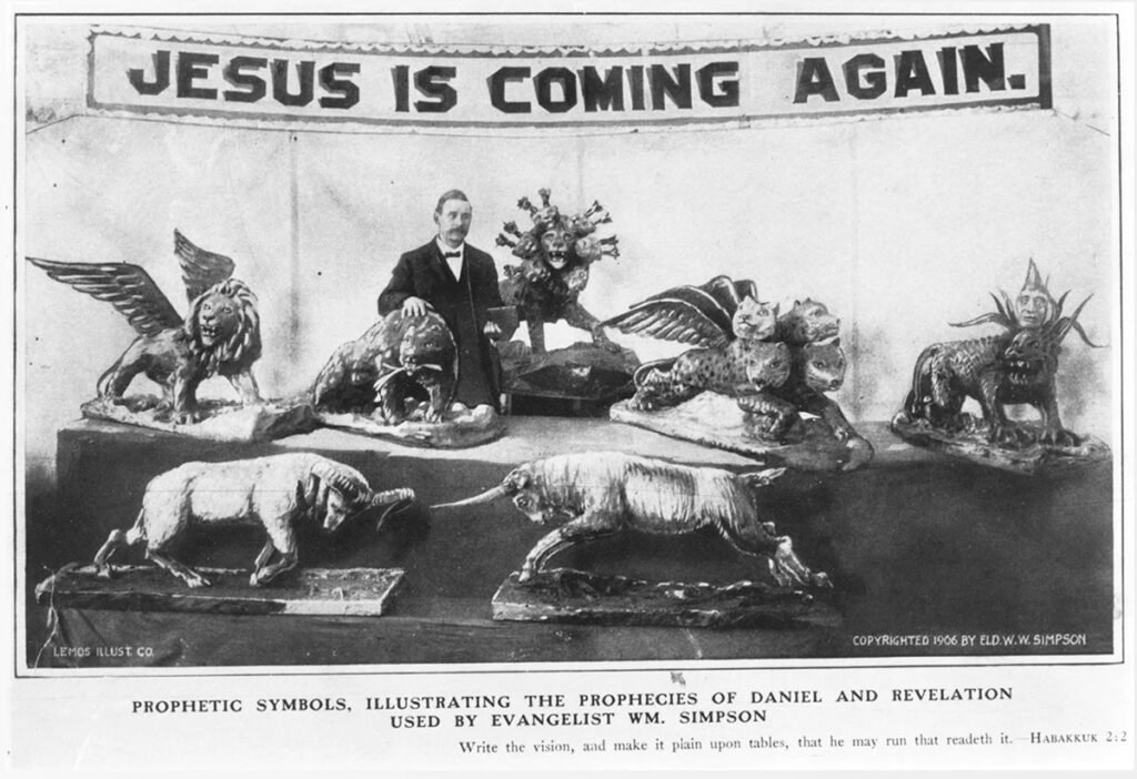 WW Simpson with his prophetic beasts